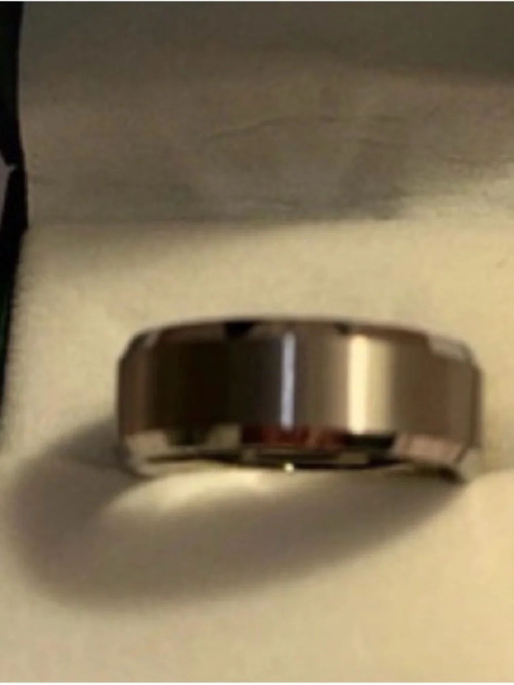 Men's Polished Stainless-Color Comfort Band Ring